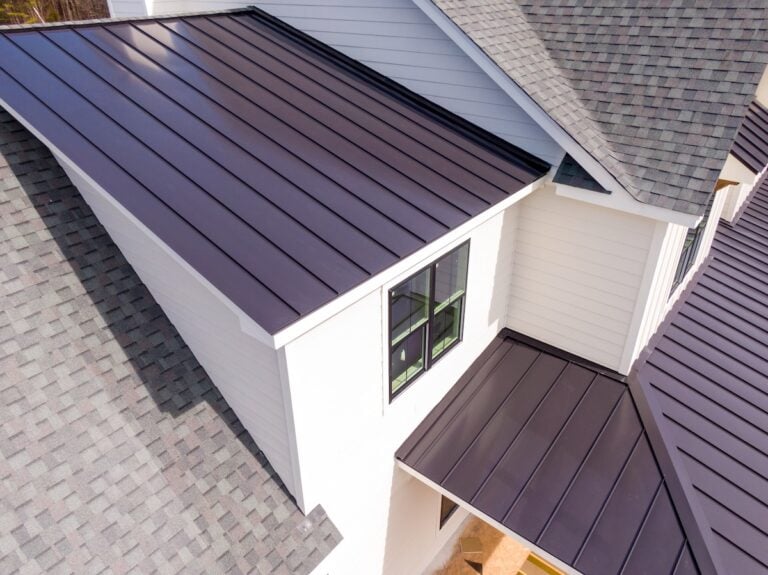 metal and shingle roof