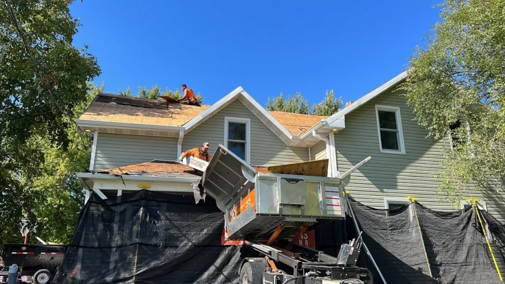 Roof repair by Vanguard Roofing team