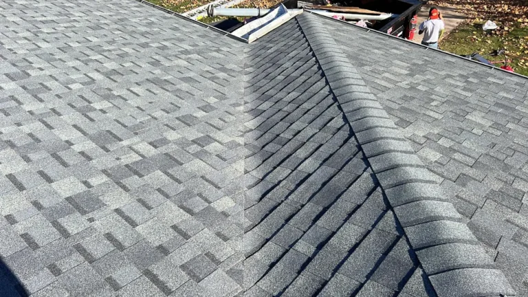 roofing materials grey shingles close up Vanguard Roofing project